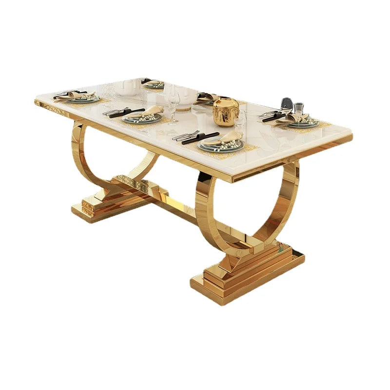 ZANORIA™ Elite Gold Structure Dining Set by PurelyhomeDeco