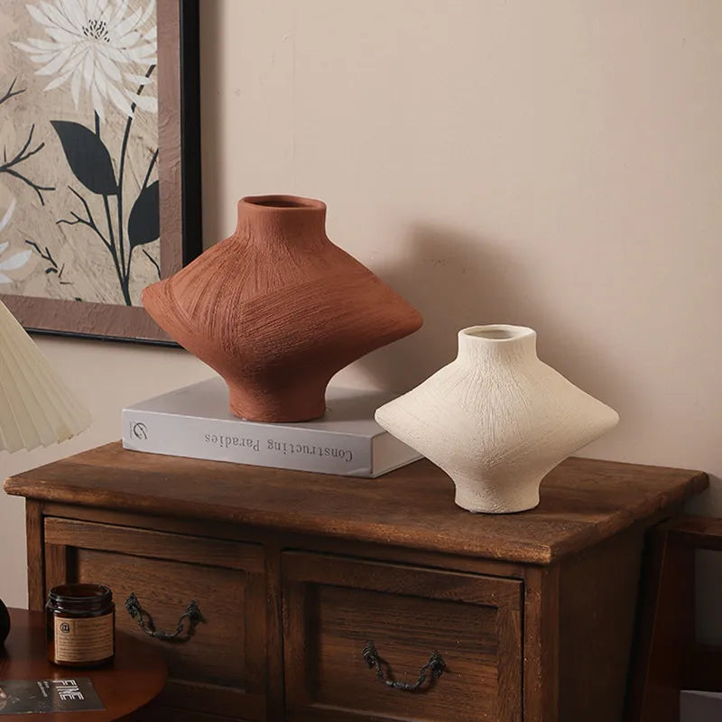 Retro Muse Ceramic Vase by PurelyhomeDeco