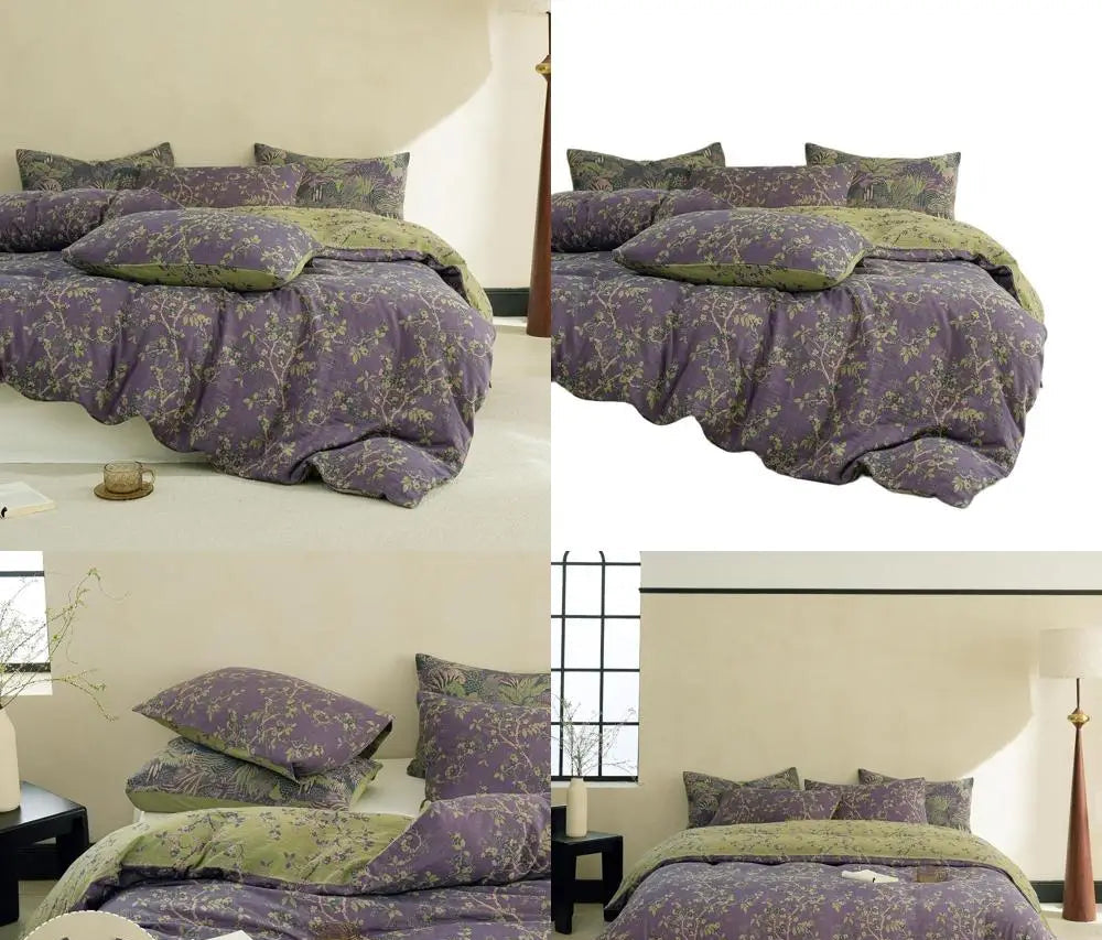 Violet Empress Jacquard Duvet Set by PurelyhomeDeco