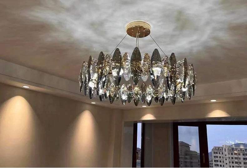 CrystalÉlan™ Modern Luxury Crystal Pendant Chandelier – Elegant Hanging Light for Living Room, Dining & Bedroom by PurelyhomeDeco