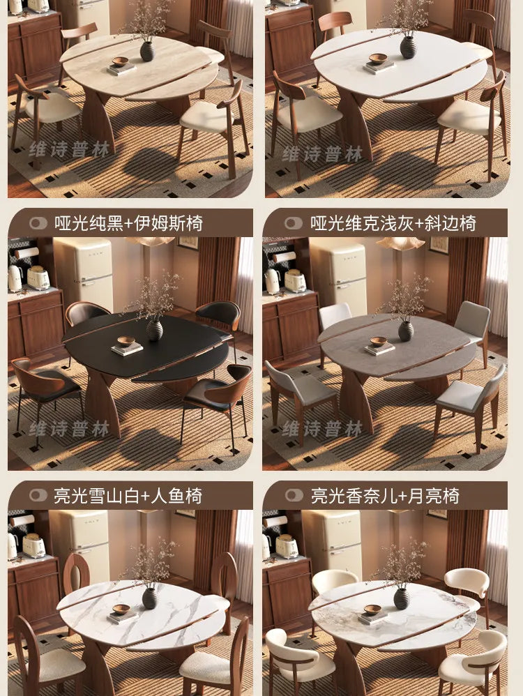 Modern Wood Design Dining Table 6 Person Luxury Extendable Round Dining Table Restaurant Nordic Mesas De Comedor Furniture Home by PurelyhomeDeco