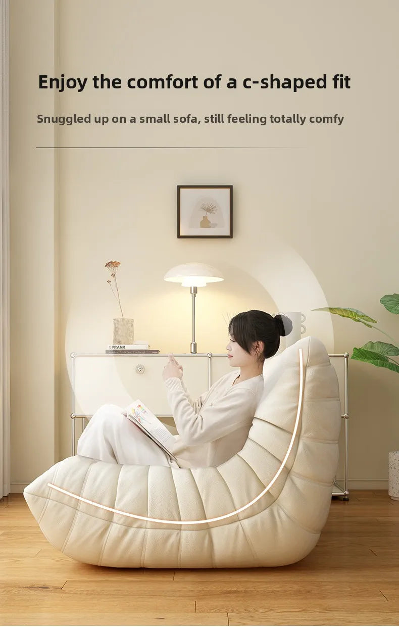 Caterpillar Lazy Sofa Living Room Leisure Balcony Tatami Lounge Chair Single Sofa Chair Bedroom Double Leisure Sofa Chair by PurelyhomeDeco