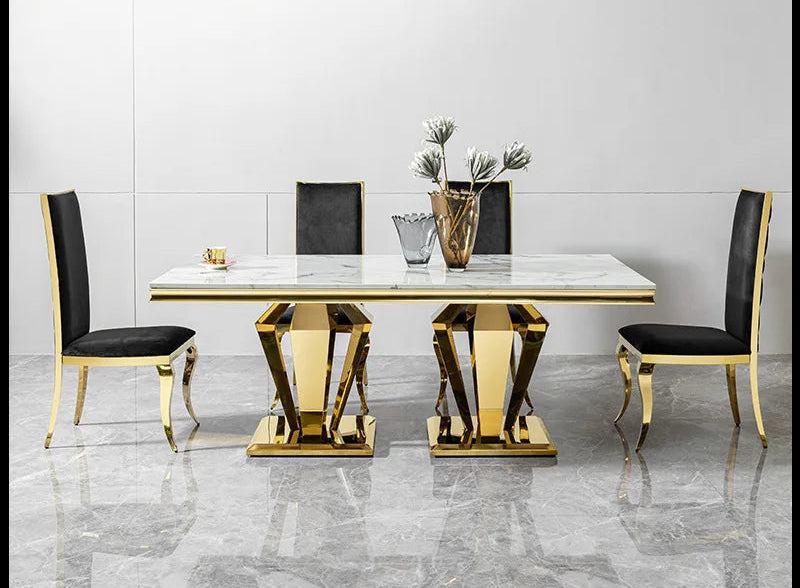 MARÉX™ Light-Luxury Marble Dining Table by PurelyhomeDeco