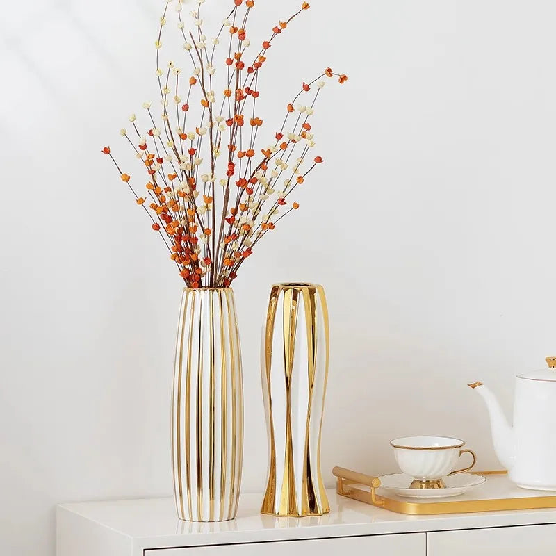 Château Luxe Gold Vase by PurelyhomeDeco