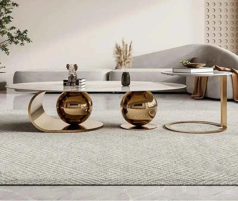 Alba Scultura™ – Designer Irregular White Marble Coffee Table by PurelyhomeDeco