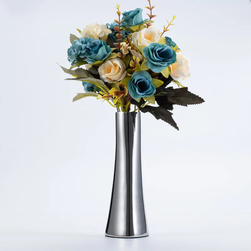 Silver Poise Vase by PurelyhomeDeco