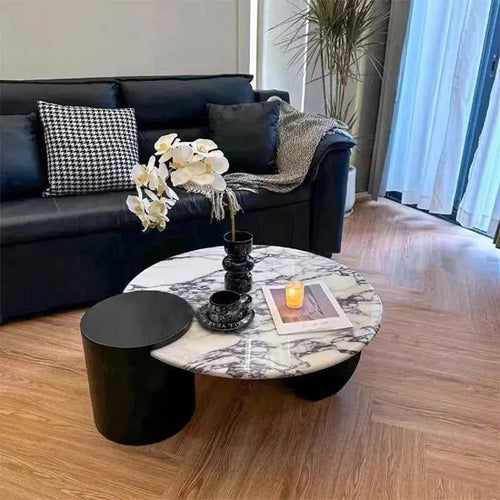 Calidora™ Round Coffee Table – Modern Living Room Accent Table by PurelyhomeDeco