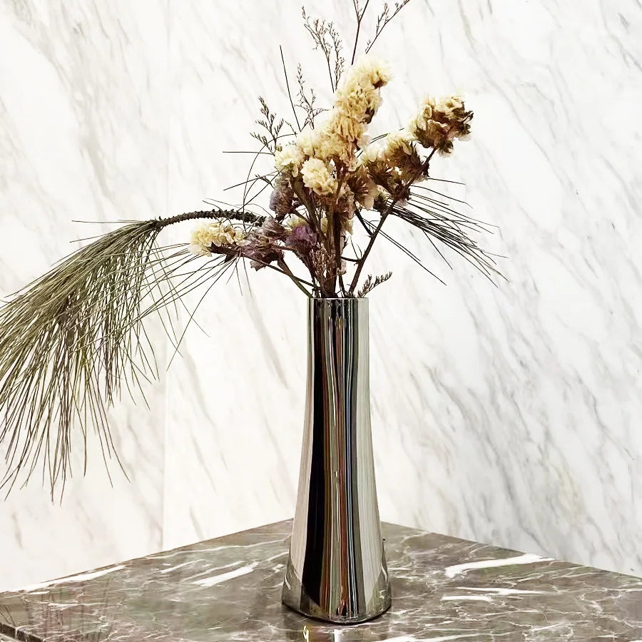 Silver Poise Vase by PurelyhomeDeco