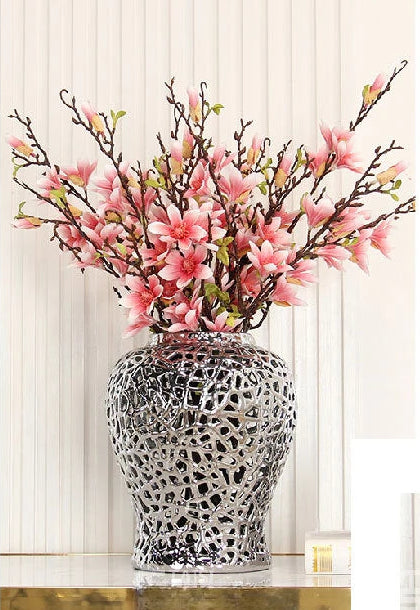 Échelon Gold – Ceramic Hollow Ginger Jar | Luxury Porcelain Home Decoration by PurelyhomeDeco