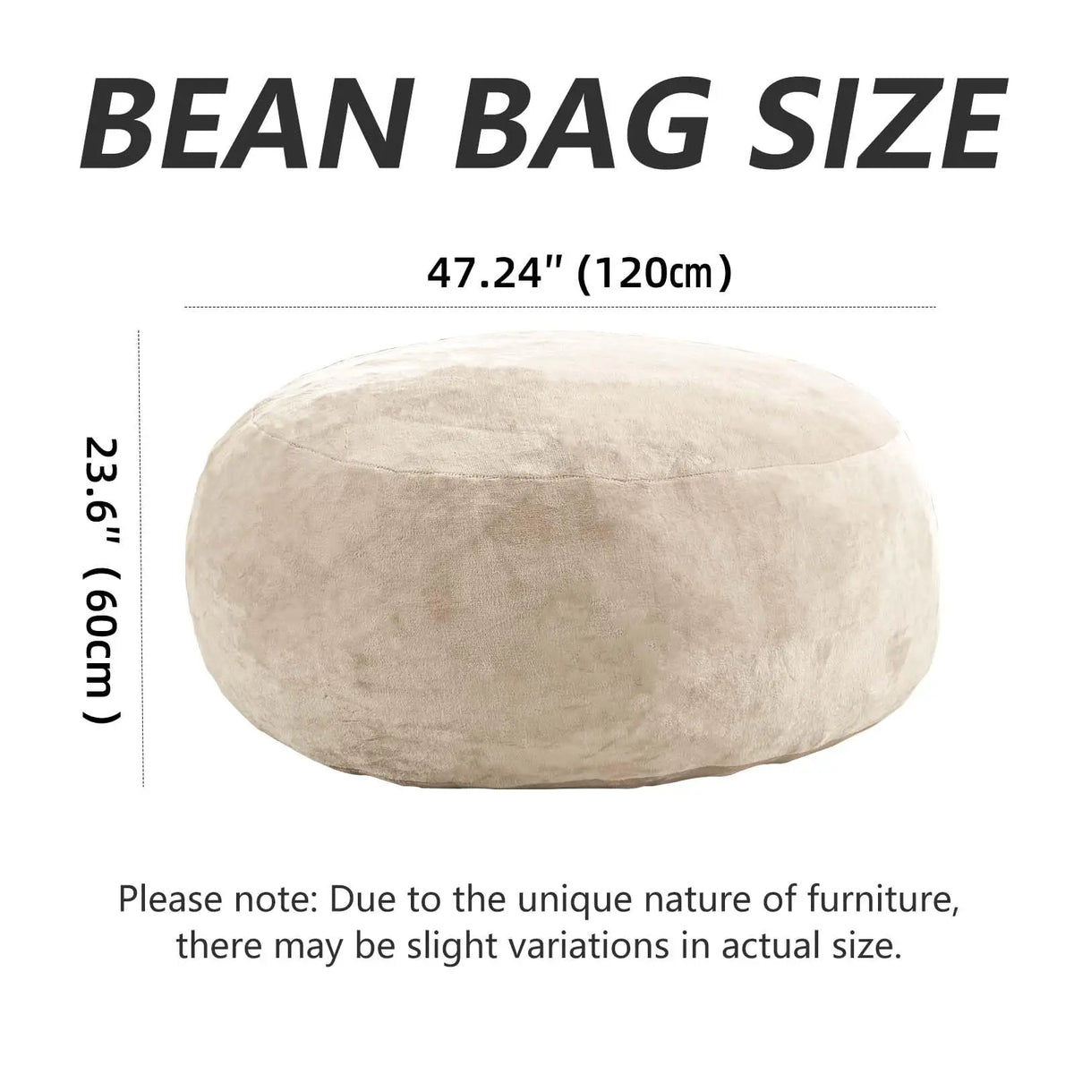 100CM×100CM×60CM, adult beanbag chair with padded beanbag inside, memory foam chair, soft flannel washable cover, ideal reading seat for bedrooms and dorms. by PurelyhomeDeco
