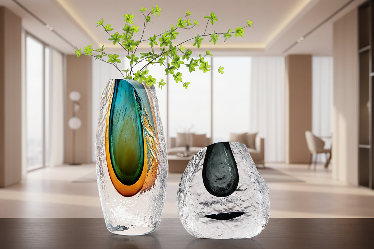 Prism Fade Glass Vase by PurelyhomeDeco