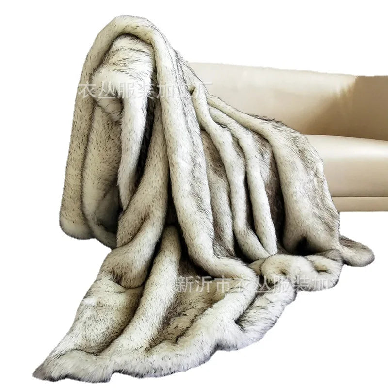 Velours Nocturne – Luxury Faux Fur Plush Blanket by PurelyhomeDeco