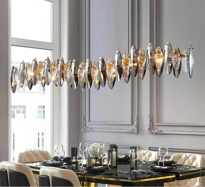 CrystalÉlan™ Modern Luxury Crystal Pendant Chandelier – Elegant Hanging Light for Living Room, Dining & Bedroom by PurelyhomeDeco