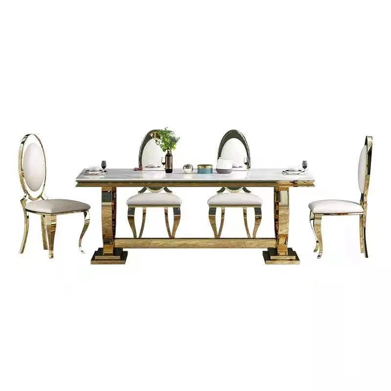 ZANORIA™ Elite Gold Structure Dining Set by PurelyhomeDeco