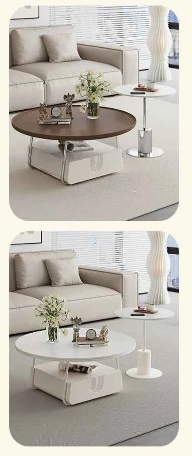 Serelune™ Cream Marble Coffee Table by PurelyhomeDeco