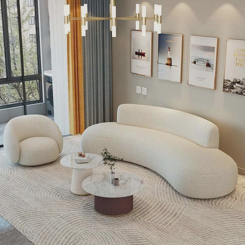 ALVEA™ Living Sofa | Modern Curved Cloud Couch with Plush Deep Seating for Luxury Living Rooms